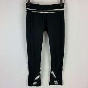 Lululemon Cropped Black & White Workout Leggings